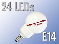 Lunartec LED-Lampe Classic, 24 LEDs, warmweiß, E14 (230V)