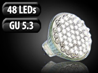 Lunartec LED-Strahler, 48 LEDs, kaltweiß, GU 5.3 (12V)