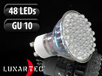 Lunartec LED-Strahler, 48 LEDs, kaltweiß, GU 10 (230V)