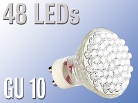 Lunartec LED-Strahler, 48 LEDs, warmweiß, GU 10 (230V)