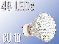 Lunartec LED-Strahler, 48 LEDs, Farbwechsler 7-farbig, GU 10 (230V)