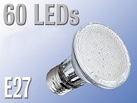 Lunartec LED PAR38-Reflektor, 60 LEDs, kaltweiß (5800K), E27 (230V)