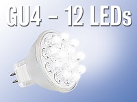 Lunartec LED-Strahler, 12 LEDs, warmweiß, GU 4 (12V)