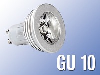 Lunartec High-Power LED-Strahler, 3W LED, warmweiß, GU 10 (230V)