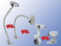 Lunartec Ultraflexibler Klemm-Spot mit 3 hellen HiPower-LEDs