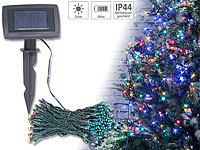 Lunartec 4-farbige Solar-LED-Lichterkette mit 100 LEDs und Timer, IP44, 10 m; LED-Solar-Lichterketten (warmweiß) LED-Solar-Lichterketten (warmweiß) LED-Solar-Lichterketten (warmweiß) LED-Solar-Lichterketten (warmweiß) 