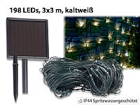 Lunartec Solar-LED-Lichternetz, 198 LEDs, Versandrückläufer; LED-Solar-Lichterketten (warmweiß) LED-Solar-Lichterketten (warmweiß) 