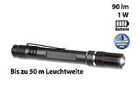 Lunartec Profi-Pen-Light LED-Taschenlampe m. Cree-LED, 90 lm, 1 Watt, Alu, IP54; LED-Taschenlampen, Stirnlampen LED-Taschenlampen, Stirnlampen LED-Taschenlampen, Stirnlampen 