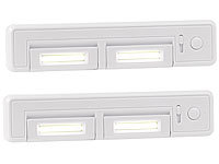 Lunartec 2er-Set Schrank-Unterbau-Leuchten COB, 2 Watt, 80 Lumen