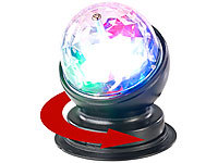 Lunartec Rotierende 360°-Disco-Leuchte mit RGB-LED-Farbeffekten, 3 Watt