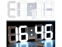 Lunartec Digitale XXL-LED-Tisch & Wanduhr, 45 cm, dimmbar, Wecker, Fernbedien.