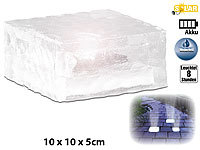Lunartec Solar-LED-Glasbaustein mit Lichtsensor, groß (10 x 10 cm), IP44