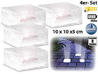 Lunartec Solar-LED-Glasbaustein mit Lichtsensor 4er-Set groß (10x10cm), IP44; LED-Solar-Wegeleuchten LED-Solar-Wegeleuchten LED-Solar-Wegeleuchten LED-Solar-Wegeleuchten LED-Solar-Wegeleuchten 