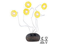 Lunartec Solar-Sonnenblumen mit Lichtsensor