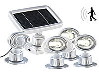 Lunartec 3 LED-Strahler mit Solar-Panel & PIR-Bewegungsmelder
