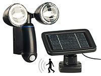 Lunartec Duo-Solar-Strahler mit 1 Watt LEDs & PIR-Bewegungsmelder
