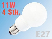 Lunartec 11 Watt Energiesparlampe Natural Sunlight E27 4er-Pack