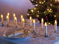 ; Kabellose, dimmbare LED-Weihnachtsbaumkerzen mit Fernbedienung und Timer 