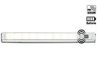 Lunartec Schwenkbare LED-Lichtleiste, PIR-Bewegungsmelder, 9 SMD-LEDs, warmweiß; LED-Batterieleuchten mit Bewegungsmelder LED-Batterieleuchten mit Bewegungsmelder LED-Batterieleuchten mit Bewegungsmelder LED-Batterieleuchten mit Bewegungsmelder