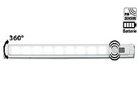 Lunartec Schwenkbare Lichtleiste, Bewegungsmelder, 9 SMD-LEDs tageslichtweiß; LED-Batterieleuchten mit Bewegungsmelder LED-Batterieleuchten mit Bewegungsmelder LED-Batterieleuchten mit Bewegungsmelder