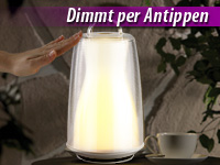 Lunartec Portable LED-Garten & Tischlampe "Livinglight II" weiß