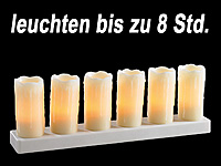 ; Deko LED-Flammen Kerzen, flackernde, aufladbare mit Netzteile Kabel Stromanschlüsse elektrische 