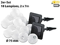 Lunartec SOLAR Lichterkette mit 9 LED Mini Lampions, 2er-Pack; LED-Solar-Wegeleuchten LED-Solar-Wegeleuchten 