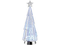 Lunartec Acrylglas-Weihnachtsbaum mit 3-farbiger LED, 29 cm