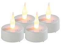 Lunartec LED-Teelichter mit Luftzugsensor und beweglicher Flamme, 4er-Set