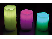 ; Wachskerze mit LEDs, bunt Wachskerze mit LEDs, bunt 