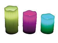 ; Wachskerze mit LEDs, bunt Wachskerze mit LEDs, bunt 