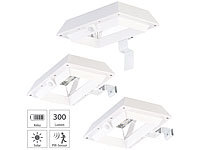 Lunartec 3er-Set 2in1-Solar-LED-Dachrinnen & Wandleuchten, PIR-Sensor, 300 lm