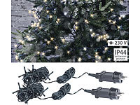 Lunartec 2er-Set LED-Lichterketten mit 40 LEDs für innen & außen, IP44, 4 m; LED-Solar-Lichterketten (warmweiß) LED-Solar-Lichterketten (warmweiß) LED-Solar-Lichterketten (warmweiß)