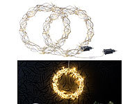 Lunartec 2er-Set LED-Lichterkränze für Fenster, Türen u.v.m., 90 warmweiße LEDs; Kabellose, dimmbare LED-Weihnachtsbaumkerzen mit Fernbedienung und Timer Kabellose, dimmbare LED-Weihnachtsbaumkerzen mit Fernbedienung und Timer Kabellose, dimmbare LED-Weihnachtsbaumkerzen mit Fernbedienung und Timer 