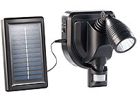 Lunartec Solar Außen Wand-Strahler, 3W, Bewegungsmelder, schwarz (refurbished)