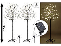 Lunartec 2er-Set XL-Solar-LED-Lichterbäume mit je 200 beleuchteten Knospen; LED-Solar-Wegeleuchten LED-Solar-Wegeleuchten LED-Solar-Wegeleuchten