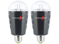 Lunartec 2er-Set Disco-LED-Lampen mit Sternenfunkel-Effekt & Soundsensor, E27