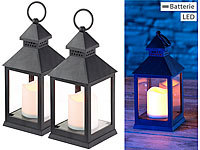 Lunartec 2er Pack Laterne mit flackernder LED-Kerze und Timer, Batteriebetrieb; Winter-Deko-Glasflaschen mit LED-Echtwachskerzen, LED-Solar-Engel Winter-Deko-Glasflaschen mit LED-Echtwachskerzen, LED-Solar-Engel Winter-Deko-Glasflaschen mit LED-Echtwachskerzen, LED-Solar-Engel Winter-Deko-Glasflaschen mit LED-Echtwachskerzen, LED-Solar-Engel 