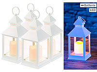 Lunartec 4er Pack Laterne mit flackernder LED-Kerze und Timer, Batteriebetrieb; Winter-Deko-Glasflaschen mit LED-Echtwachskerzen, LED-Solar-Engel Winter-Deko-Glasflaschen mit LED-Echtwachskerzen, LED-Solar-Engel Winter-Deko-Glasflaschen mit LED-Echtwachskerzen, LED-Solar-Engel