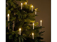 ; Kabellose, dimmbare LED-Weihnachtsbaumkerzen mit Fernbedienung und Timer 