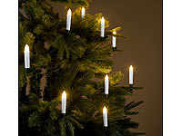 ; Kabellose, dimmbare LED-Weihnachtsbaumkerzen mit Fernbedienung und Timer 