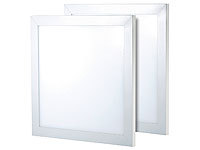 Lunartec LED Panel 30 x 30 cm, 30W, 6000K (tageslichtweiß), 2er-Set; LED-Spots GU5.3 (warmweiß) 