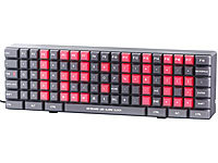 Lunartec Jumbo-LED-Wand & Tischuhr im Tastatur-Design, Weck-Funktion