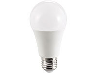 Lunartec LED-Lampe, E27, 3 Watt, 200°, leuchtet bläulich; Lampensockel-Adapter, E27-Lampensockel mit Helligkeits- & Geräusch-Sensor 