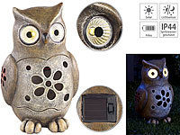 Lunartec Deko-Eule mit leuchtenden LED-Augen und Solar-Panel, 16 cm, IP44; LED-Solar-Lichterketten (warmweiß) LED-Solar-Lichterketten (warmweiß) LED-Solar-Lichterketten (warmweiß) LED-Solar-Lichterketten (warmweiß) 