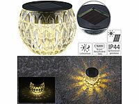 Lunartec Solar-LED-Windlicht Liora, mit tollem Lichtmuster, Glas, IP44, Ø 8 cm; LED Lichtschläuche LED Lichtschläuche LED Lichtschläuche 