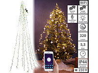 Lunartec; LED-Lichterketten für innen und außen, Kabellose, dimmbare LED-Weihnachtsbaumkerzen mit Fernbedienung und Timer 