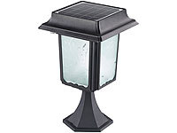 Lunartec Solar-LED-Gartenlaterne, 70 Lumen, 4-W-Solarpanel, IP44 (refurbished); LED-Solar-Wegeleuchten 