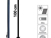 Lunartec Hybrid Solar-LED-Wegeleuchte SWL-30 mit optional. Netzbetrieb; LED-Solar-Wegeleuchten 