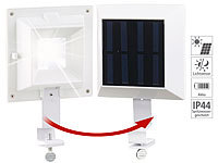 Lunartec Solar-LED-Dachrinnenleuchte, 6 SMD-LEDs, 20 Lumen, IP44, Licht-Sensor; LED-Solar-Wegeleuchten LED-Solar-Wegeleuchten LED-Solar-Wegeleuchten 